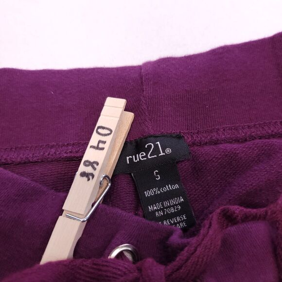 Rue21 Athletic Workout Running Drawstring Pants Womens Size Small S Purple - Picture 3 of 8